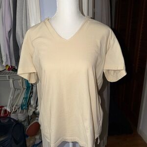 PINK Victoria's Secret Cream Short Sleeve Tee